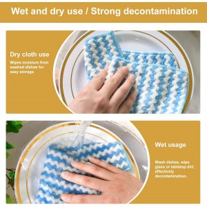 FGSAEOR Microfiber Cleaning Cloth, Dish Cloths for Washing Dishes, Ultra Absorbent Kitchen Towels Rags for Cleaning House Keeping