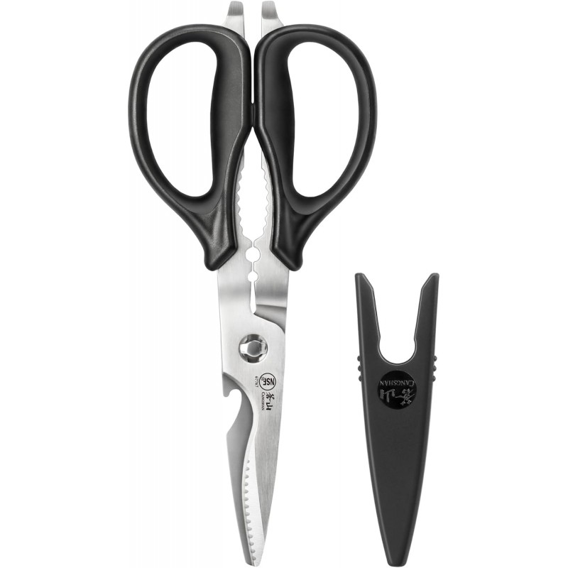 Cangshan 503343 9-inch Heavy-Duty Come-Apart Kitchen Shears with Guard