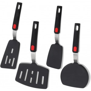 Silicone Spatula Turner Set of 4, Wiztoy...