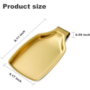 Gold Spoon Rest For Stove up, Stainless Steel Spoon Rest For Kitchen Counter, Large Kitchen Spoon Holder with Square Bottom, Spatula Spoon Ladle Utensil Holder, Heavy Duty.