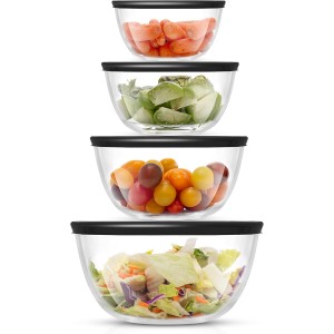 JoyJolt Kitchen Mixing Bowls - 8pc Glass...