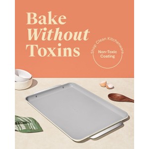 Caraway Non-Stick Ceramic Baking Sheet - Naturally Slick Ceramic Coating - Non-Toxic, PTFE & PFOA Free - Perfect for Baking, Roasting, and More - Large (18