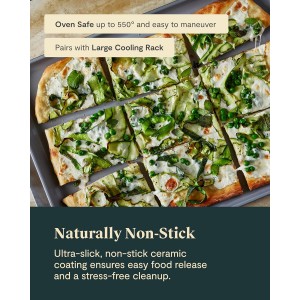 Caraway Non-Stick Ceramic Baking Sheet - Naturally Slick Ceramic Coating - Non-Toxic, PTFE & PFOA Free - Perfect for Baking, Roasting, and More - Large (18