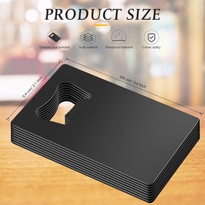 60 Pcs Credit Card Bottle Opener Groomsmen Bridesmaid Wallet Bottle Opener Beer Wine Stainless Steel for Wallet Pocket Party Wedding Favor, Black