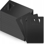 60 Pcs Credit Card Bottle Opener Groomsmen Bridesmaid Wallet Bottle Opener Beer Wine Stainless Steel for Wallet Pocket Party Wedding Favor, Black