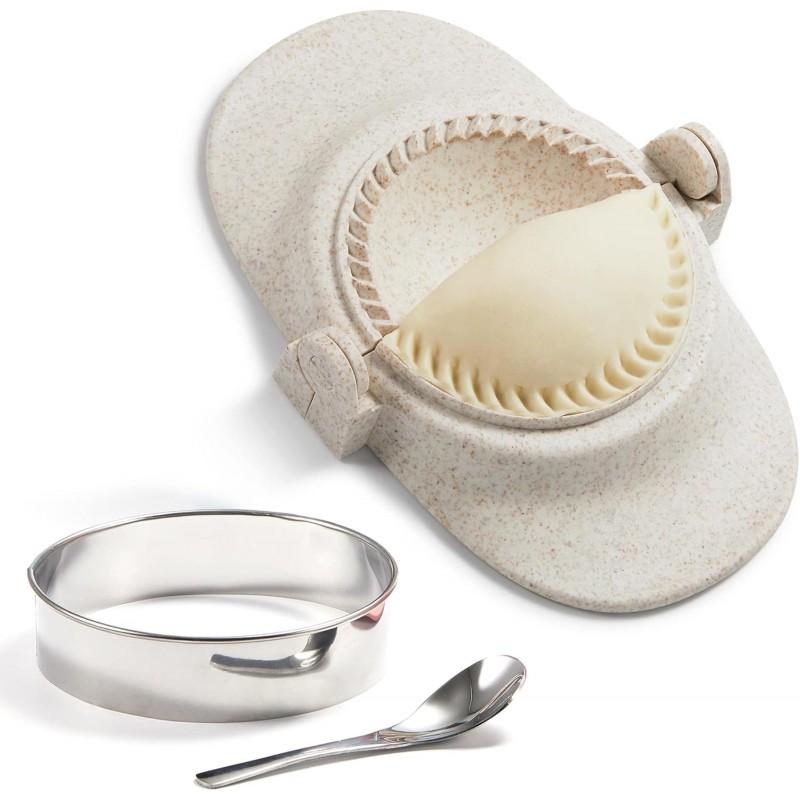 Empanadas Press Maker Mold Set,4-inch Dumpling Maker With Dough Cutter, Professional Kitchen Gadget for Empanada, Pierogi, Pastelitos, Calzone, Turnovers 4