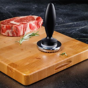 Reversible Meat Tenderizer and Pounder Dual Sided Meat Tenderizer Mallet Marinating Prep Tool, Mysterious Black