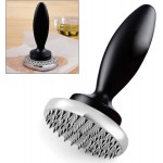 Reversible Meat Tenderizer and Pounder Dual Sided Meat Tenderizer Mallet Marinating Prep Tool, Mysterious Black