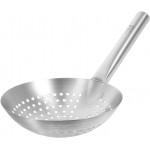 UPKOCH 16.1 Inch Stainless Steel Multi-Function Skimmer Spoon with Fine Mesh Wire for Oil Straining Pasta Draining and Frying - Kitchen Gadget for Everyday Cooking