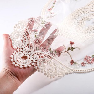 AVLA 6 Pack Lace Placemats, Retro French Style Cup Mat, Embroidered Dinning Table Place Mats, Fashionable Flower Vintage Crochet Lunchmat Doilies, Hollow Vase Mat for Home Kitchen Wedding Decoration