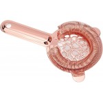 Cocktail Strainer, Stainless Steel, Fine Filtering Bartending Ice Strainer, 89g, Glossy Finish (Rose Gold)
