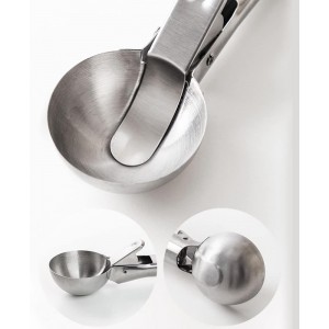 Ice Cream Scooper Stainless Steel, Cookie Scoopwith Trigger Heavy Duty Metal Icecream Scoop,Cookie Scoop Large Size Perfect For Frozen Yogurt, Gelatos, Sundaes (C-Gold)