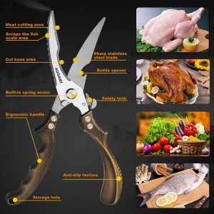 Premium Kitchen Shears 2-Pack Heavy Duty Poultry & Meat Scissors, Bone Shears for Cooking