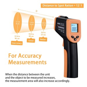 Infrared Thermometer Gun for Cooking, OnniOne Laser Thermometer Gun for Blackstone Pizza Oven, -58℉~1022℉ Non Contact Temperature Gun with Carrying Storage Case, LCD Backlit (NOT for Human)