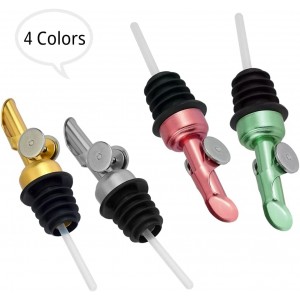 MEETSWEET Automatic Pour Spout, Stainless Steel, Leak-Proof, For Oil, Vinegar, Wine & More (Silver)