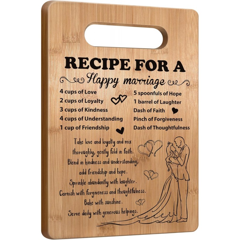 Wedding Gift for Couple 2026, Bridal Shower Gifts for Bride and Groom Engagement, Happy Marriage Cutting Board, Gifts for Wedding Shower, Newlywed Mr and Mrs Gifts Bride to Be Gifts