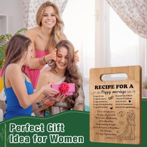 Wedding Gift for Couple 2026, Bridal Shower Gifts for Bride and Groom Engagement, Happy Marriage Cutting Board, Gifts for Wedding Shower, Newlywed Mr and Mrs Gifts Bride to Be Gifts