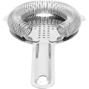 HOZEON 4 Pack 6.5 Inches Cocktail Strainer, Stainless Steel Bar Strainer Tool, 2 Prong Bartender Strainer for Bar Restaurant Home, Silver