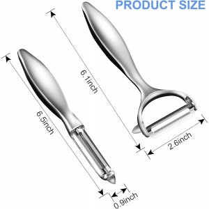 NileHome Vegetable Peeler, Potato Peelers For Kitchen Apple, Veggie, Fruit, Potatoes, Carrot Peeler Stainless Steel Potato Peeler Hand(2pcs)
