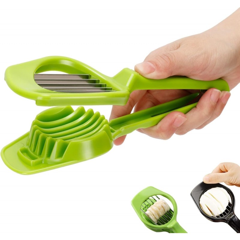 Egg Cutter, Hard Boiled Eggs Slicers Handheld Fruit Divider Vegetable Slicing Tool for Mushroom Strawberry Cherry Tomato Kiwi Kitchen Gadgets