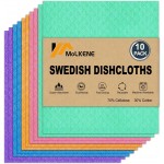 Swedish Dish Cloths - 10 Pack Reusable Kitchen Dishcloths - Ultra Absorbent Dish Towels for Washing Dishes - Cellulose Sponge Cloth Cleaning Rag - Assorted
