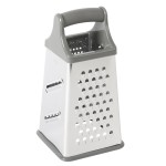 Oster Bluemarine 9-Inch 4-Sided Box Grater – Stainless Steel Cheese and Vegetable Grater, Kitchen Tool for Shredding, Slicing, Grating, Blue/Grey Handle