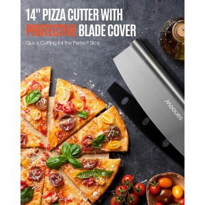 Pizza Peel Aluminum Pizza Spatula, Mooues 12 inch Metal Pizza Paddle(12