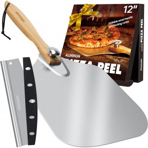Pizza Peel Aluminum Pizza Spatula, Mooue...