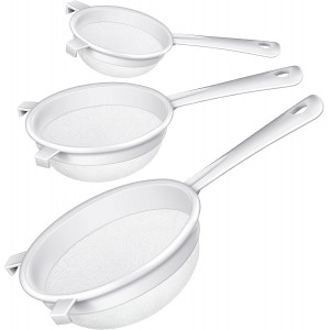 3 Pcs Plastic Nylon Mesh Strainer Coland...
