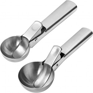 2 Pcs Stainless Steel Ice Cream Scoop, H...