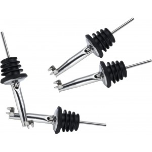 12PCS Stainless Steel Bottle Pourers, Liquor Pour Spouts Set with Flip Top for About 3/4