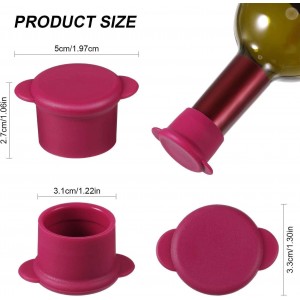 Wine Bottle Caps - Silicone Bottle Covers - Air-Tight Vacuum Seal - Wine Gifts for Women - Set of 4