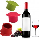 Wine Bottle Caps - Silicone Bottle Covers - Air-Tight Vacuum Seal - Wine Gifts for Women - Set of 4