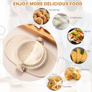 7 Pieces Empanada Maker Press, All-in-One 3 Size (4.25/3.14/2.67in) Dumpling Maker Press with Dough Cutter and Stuffing Spoon, Dumpling Mold for Pierogi, Chinese Dumplings, Ravioli and Pie