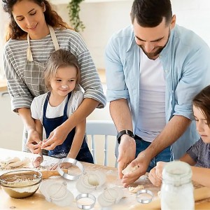 7 Pieces Empanada Maker Press, All-in-One 3 Size (4.25/3.14/2.67in) Dumpling Maker Press with Dough Cutter and Stuffing Spoon, Dumpling Mold for Pierogi, Chinese Dumplings, Ravioli and Pie