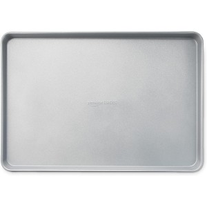 Amazon Basics Ceramic Nonstick Baking Sheets & Cooling Rack Set, Dishwasher Safe, Oven Safe, Half Sheet Size, Gray, 2-Pack