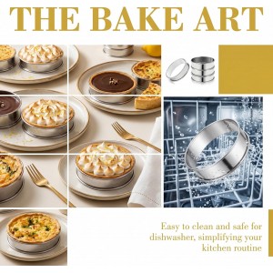 Lyellfe 20 Pieces English Muffin Rings, Stainless Steel Crumpet Rings, 3 Inch Double Rolled Nonstick Muffin Tart Ring Mold for Home Baking, Food Making