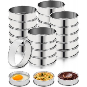Lyellfe 20 Pieces English Muffin Rings, ...