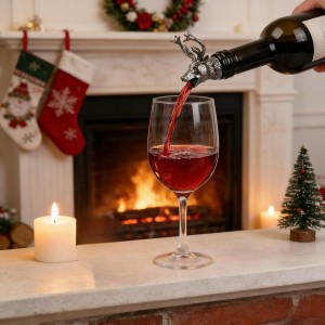 Elk Head Wine Pourer, Deer Head Wine Pourer Bottle Tipping Nozzle Vintage Bottle Stopper for Christmas Party