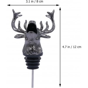 Elk Head Wine Pourer, Deer Head Wine Pourer Bottle Tipping Nozzle Vintage Bottle Stopper for Christmas Party