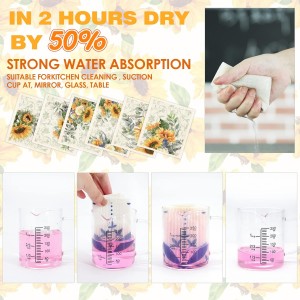 Morigins 6 Pcs Sunflowers Swedish Kitchen Dishcloths Multi Purpose Absorbent Soft Reusable Cleaning Dish Cloths Washable Decorative Tea Towels Bar Hand Towel