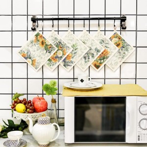 Morigins 6 Pcs Sunflowers Swedish Kitchen Dishcloths Multi Purpose Absorbent Soft Reusable Cleaning Dish Cloths Washable Decorative Tea Towels Bar Hand Towel