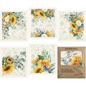 Morigins 6 Pcs Sunflowers Swedish Kitche...