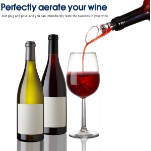 12 Pieces Wine Aerator Pourer Aerating Spout and Decanter for Wine Bottles Improved Flavor, Enhanced Bouquet, Rich Finish and Bubbles, No Drip or Spill