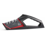 Cangshan SHARK Series 1026818 4-Stage Knife Sharpener, Red