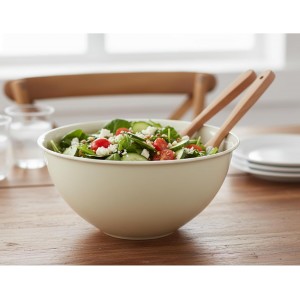 Tribello Large Mixing bowls 5-Quart 169oz - Plastic Salad/Mixing/Serving Bowl 1 pack
