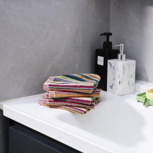 Oeleky Kitchen Dishcloths for Washing Dishes, Ultra Absorbent Dish Rags, Cotton Cleaning Cloths Pack of 8, 12x12 Inches (multi-1, 12x12 inch)