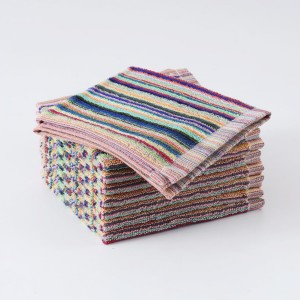 Oeleky Kitchen Dishcloths for Washing Dishes, Ultra Absorbent Dish Rags, Cotton Cleaning Cloths Pack of 8, 12x12 Inches (multi-1, 12x12 inch)