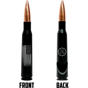 50.Cal American Flag Bottle Opener – American Flag Replica 50 BMG Opener - Patriotic Gift - Flag Bottle Opener