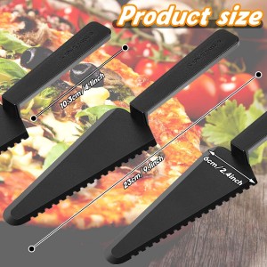 Suclain 50 Pieces Black Disposable Cake Knife Bulk for Wedding Party 9.1 Inch Plastic Cake Server Cutting Plastic Spatula Knives Pie Pizza Pastry Slicer Serving Utensils for Kitchen